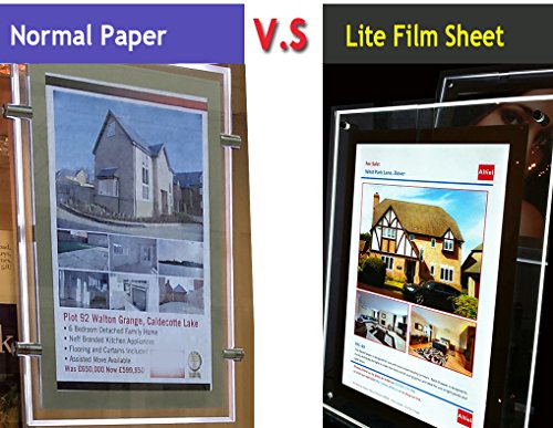 RTL49] Lite Film 50 sheets of 11" x 17", Translucent Backlit Film sheets, Back Lit Paper Sheets for LED Lightboxes, Suitable for Inkjet printers or Laser copiers
