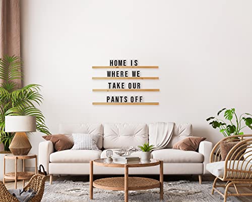 LibertyTradeCo XL LETTERBOARD Customizable Statement shelf Letter Ledges | Changeable Wooden Wall Menu Board | 2 Color Options & Sizes | Choose From 132 OR 264 Characters | Ledges Set