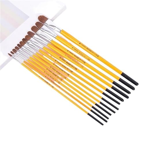 YUANQING Wolf Hair Oil Brush, Watercolor Brush, Acrylic Watercolor Brush, Round Oil Painting Brush, Brush Arrangement