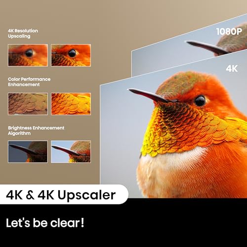 Hisense Laser Mini Projector C2, 65-300", Gimbal Design, 4K, Triple Color Laser, 110% BT.2020, 2000 ANSI Lumens, 1700:1 Native Contrast, Dolby Vision, HSR240, Sound by JBL