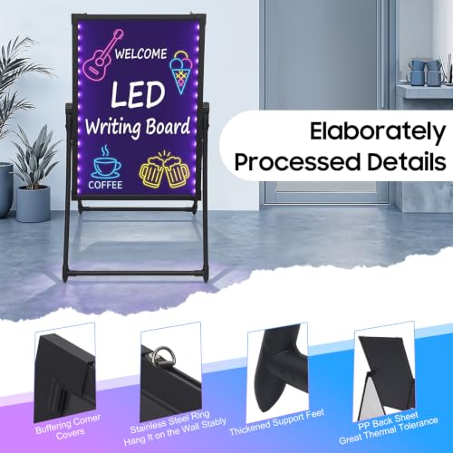 LED Message Board,Adjustable Sign Board,Illuminate Erasable Neon Chalkboard