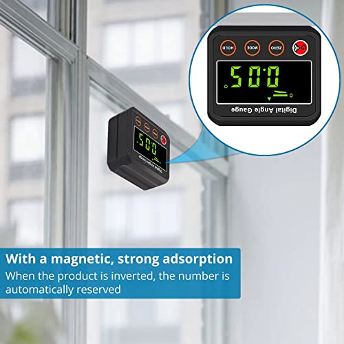 TEOYETTSF LCD Digital Angle Gauge Level Box Protractor Angle Finder Inclinometer Base Function Measuring Tools