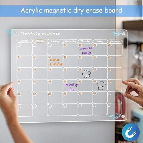Magnetic Dry Erase Board Fridge Calendar Note Board