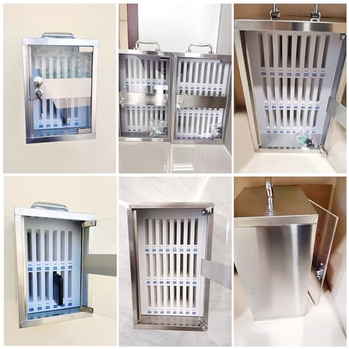 UHRLGHS Storage Box,Slot Box,Mobile Phone Storage Box,Lock Box Phone,Wall Mount Storage Box,Cell Phone Holder Classroom,Wall-Mounted(Silver 48Slots)