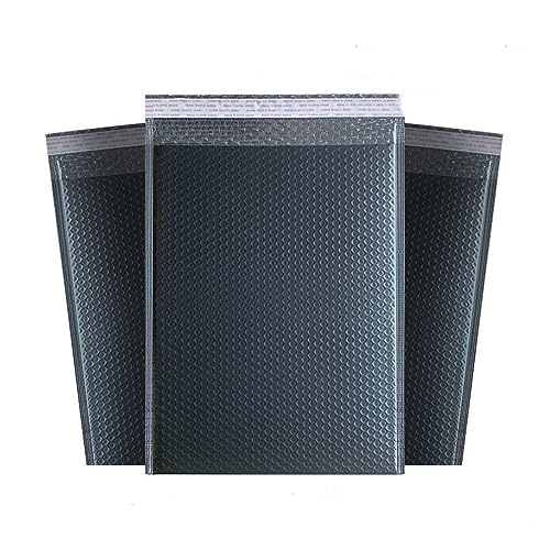 CFFQDQUANB Postal Bags Bubble Envelopes Mixed Parcel Bags Colored Bubble 50 pcs Mailer Self Seal(Black,15 * 18cm)