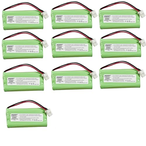 HQRP 10-Pack Phone Battery for VTech BT5632 BT-5632 BT5872 BT-5872 89-1333-01-00 LS5145 5145 LS5105 5105 LS5146 5146 Cordless Telephone