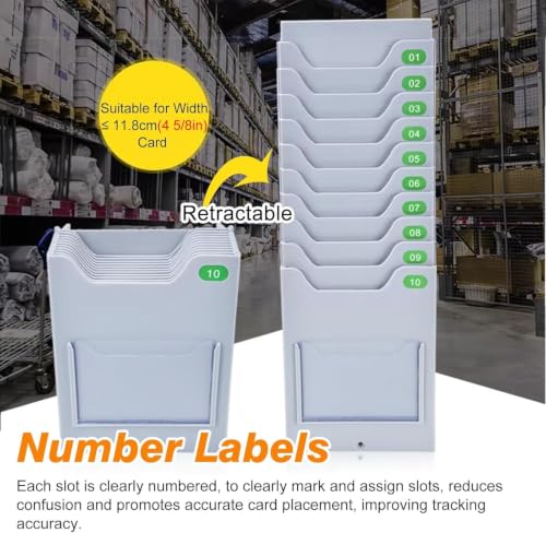 Katzowen Gray Commercial Timesheet Material Card Rack Wall Mount