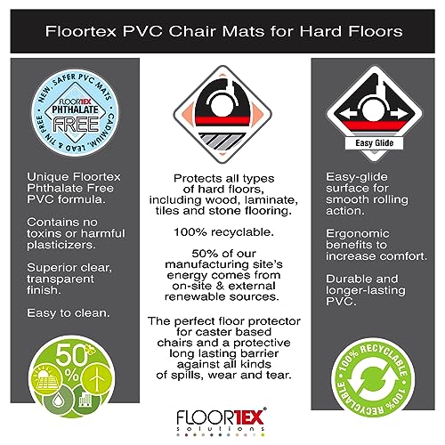 Floortex® Advantagemat® Durable, Rectangular, Chair Mat for Hard Floor - 48" x 79"