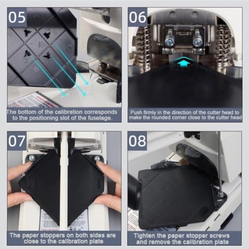 Corner Rounder Punch Corner Cutter Corner 100 Sheet Paper Punch Round Corner Hole Punch, with 3.5mm, 6mm & 10mm Blades, Creates Round Corners, Semi-Circles & Holes