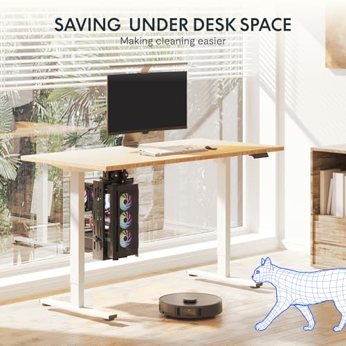 FLEXISPOT Computer Tower Stand, PC Stand up to 44lbs, CPU Holder Adjustable Height and Width Fits Mid-Tower and Mini-Tower, For Dual-crossbeam