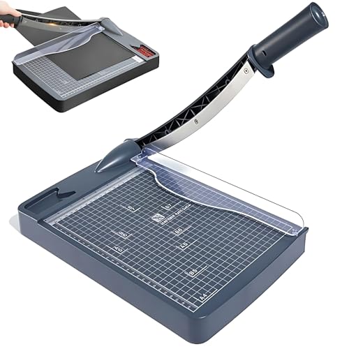 Manual Guillotine Paper Cutter, 16 Sheet Capacity, Heavy Duty with Security Blade Lock for Precise Cutting of Photos and Film