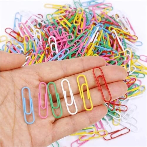 3000 Pcs Morandi Paperclips for Student Test Paper Organizer, Rustproof Metal Clips