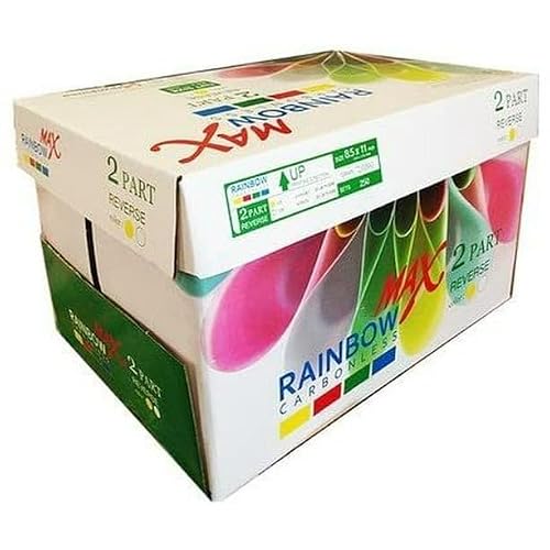 Rainbow Max Carbonless 8.5 x 11, (430949) 2 Part Reverse (Canary/White), 10 REAMS