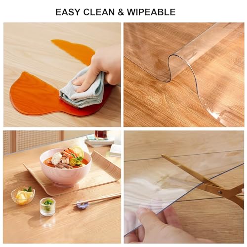 LJTGFHP Office Chair Mat for Hardwood Floor, 47x49 in Desk Computer Chair Mat for Hard Wood and Tile Floor, Large Hard Floor Protector Rolling Chair Mat, PVC Mat Desk Rug for Office Home ，2.5mm