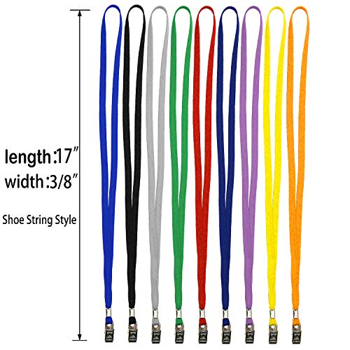 Ollain Badge Lanyards Neck Bulk Cruise Lanyards Black Lanyard with Clip for ID Card Name Tags Badge Holders (Black, 100 Pack)