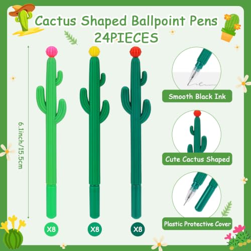 Cactus Sticky Note Gift Bundle 12 Pads 12 Pens for Coworkers(24PCS) (24PCS)