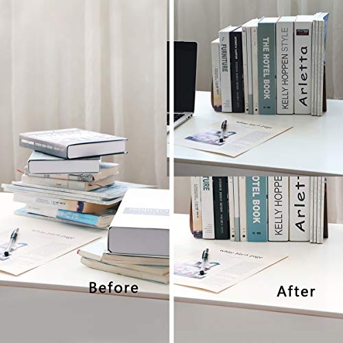 muso wood Book Ends for Shelves, Walnut 2 Pairs