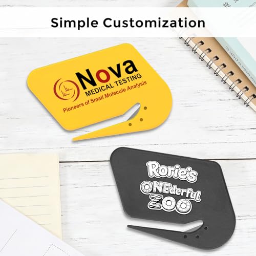 Bulk Custom Plastic Letter Openers with Logo and Text