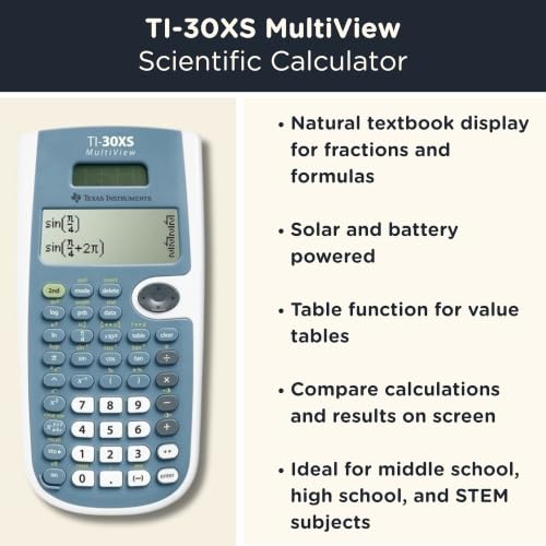 TI-30XS Multiview Scientific Calculator + The Ultimate Guide + WYNGS Protective Case