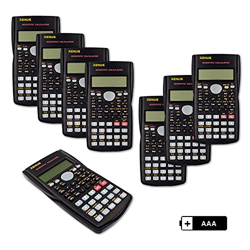 RENUS 16 Packs, 2-Line Engineering Scientific Calculator Function Calculator for Student and Teacher 32 AAA Batteries Included