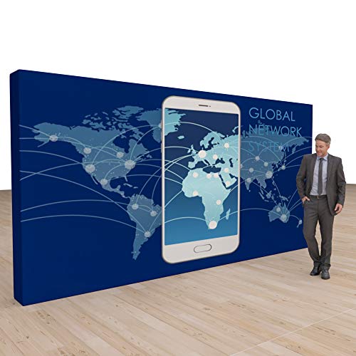 Vispronet Pop-Up Tension Fabric Trade Show Display Booth Frames (14.8ft x 7.4ft)