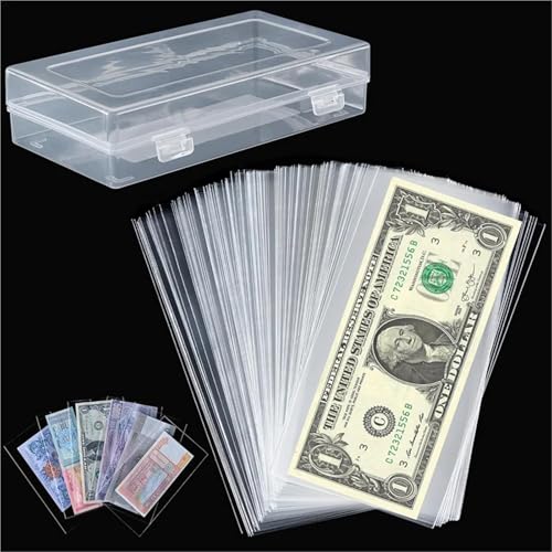 Currency Sleeves 6set Money Banknote Paper Album Page Collecting Holder Sleeves 3-Slot Loose Leaf Sheet Protection for Collectors