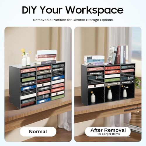 Literature Organizer 27 Compartment Desktop File Sorter Mail Center Mailbox