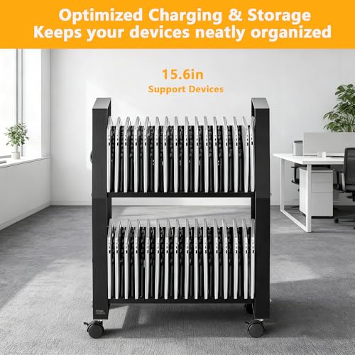 GarveeTech 32 Device Charging Cart for Laptops up to 15.6", Charging Station for Tablets Office and Classroom Use