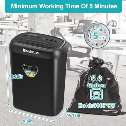 Home Office Paper Shredder,14-Sheet Cross Cut with 6.6-Gallon Basket, High Security Level P-4,3-Mode Design Shred Card/CD/Paper