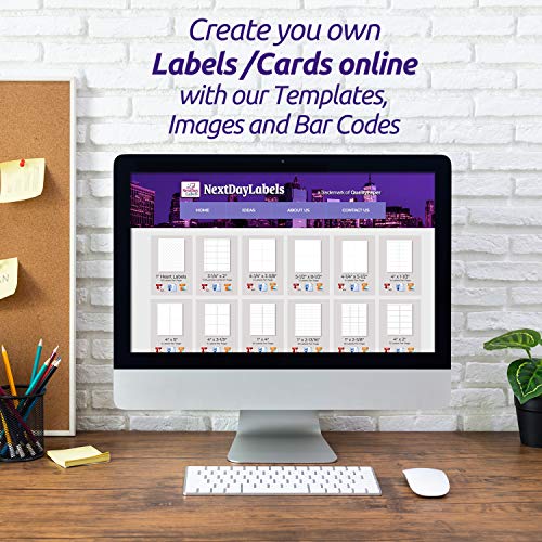 NextDayLabels Laser and Inkjet Printer Postcards, 8.5 x 11, 4 up Per Page