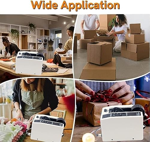 ZQJYMXM Automatic Tape Cutting Machine, Manual/Auto Electric Tape Dispenser, 5-999mm/20-999mm Cutting Length, 7-50mm Tape Width, for Cutting Scotch Tape, Double-Sided Tape, Cotton Tape,M-1000