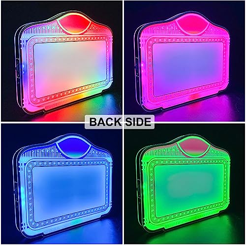 APP-Programmable LED Acrylic Handheld Light Box with RGB Color Change & Scrolling Message - VIP Bottle Service Sign Board & Presenter for Weddings, Nightclubs, Bars, Parties, Birthdays