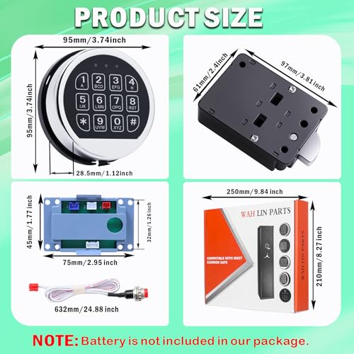 Electronic Safe Lock Gun Safe Lock Replacement with Swing Bolt Lock