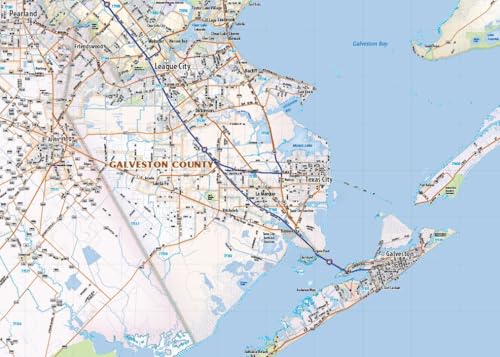 Topographics Houston Metro Area Laminated Street Wall Map (42' x 47')