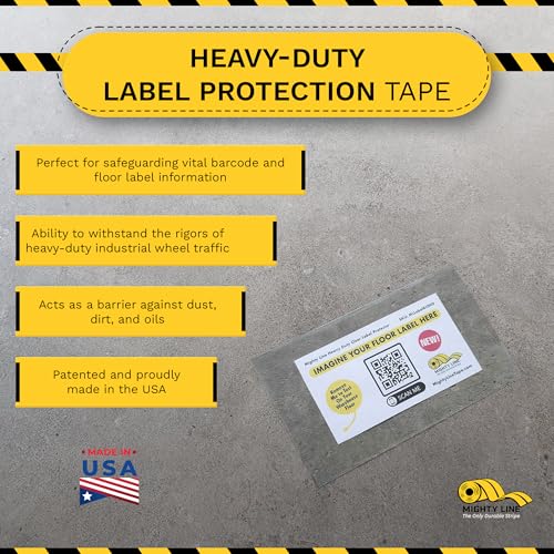 Mighty Line Clear Label Protectors, 50 ct, 6 in Wide x 10 in Long