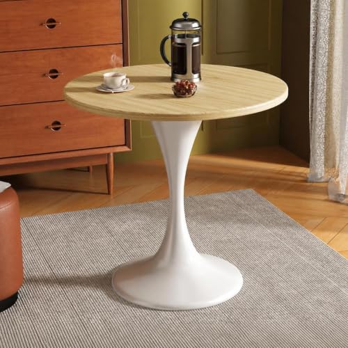 RIXNOMA Round Conference Table, Wooden Meeting Room Table with Thickened Top and Wood Base for Office Conference Rooms, Small Office Spaces, and Boardroom Meetings