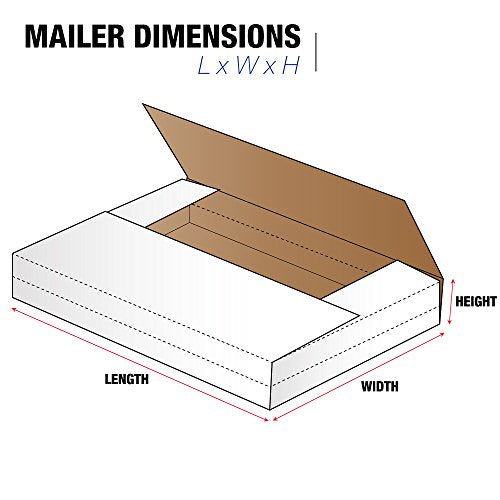 Tape Logic TLM36241 Jumbo Fold-Over Mailers, 36" x 24" x 1", White (Pack of 20)