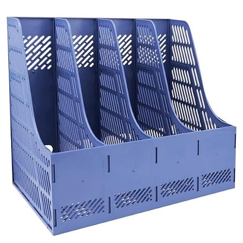 Yinj1835hh File holder Office Desktop File Frame Data Rack Folder Archive Bookshelf Office(Blue)