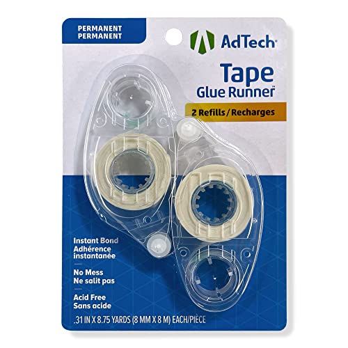 Adtech 12 Packs: 2 ct. (24 Total) Tape Glue Runner Refills