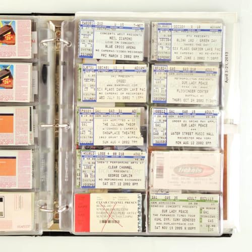 StoreSMART Ticket & Stub Binder Page - 10 Pockets per Page - 10-Pack - VH308-TKT-10