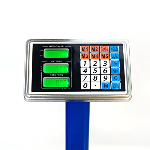 660lbs Digital Heavy Duty Shipping and Folding Postal Postage Scale Shipping Package Scale with 19.68" x 15.75" Durable Large Platform,Industrial Grade Bench Scale
