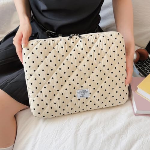 Polka Dot Padded Computer Sleeve 13/14 Inch