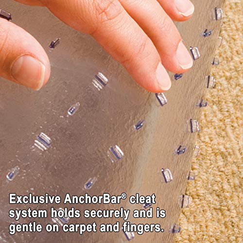 Chair Mat for Carpet - Medium Pile 60" x 60" Square, Clear Vinyl Beveled Edge
