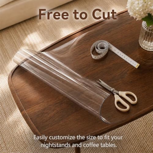 44X74 Inches Clear Office Desk Pad Mat Blotter, Vinyl Table Cover