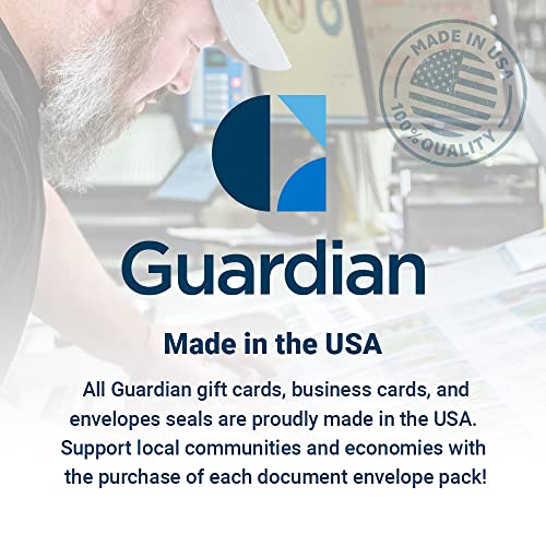 500 Guardian #4 Paper Coin Envelopes - Blank Small Envelopes for Coins, Receipts, Stamps, Small Parts Storage, & More – 3" x 4-1/2" Cash Envelopes – Gummed Flap Gift Card Holder Envelopes
