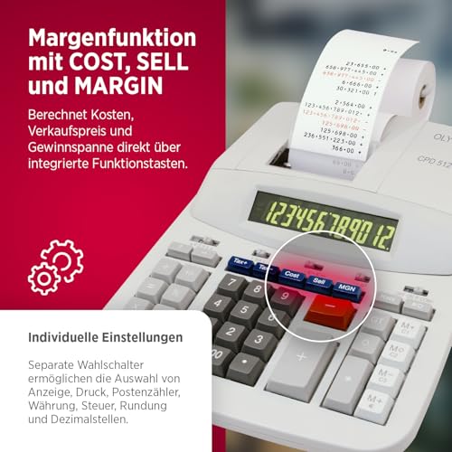 OLYMPIA Desktop Calculator CPD 512
