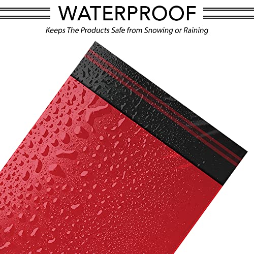 100x Strong Large Mailing Postal Postage Bags 6 x 9" Packaging Mailers, iSOUL [Use in Parcel, Delivery, Shipping, Mail, Package] [Plastic Envelopes] Red