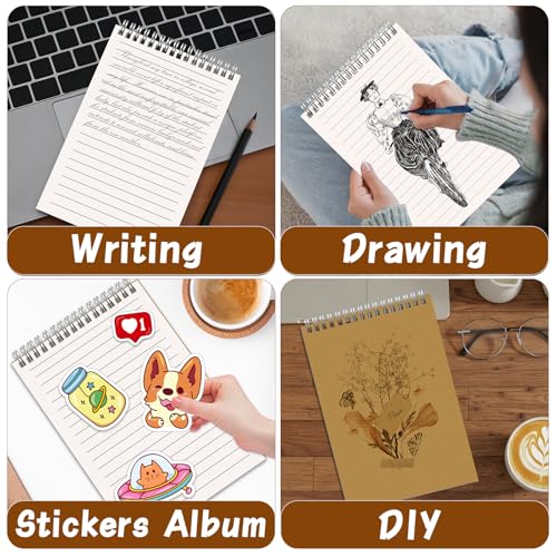 OSIMIG 24 Pack A5 Spiral Notebooks Bulk, 8x5.5 Lined Journaling Notebooks