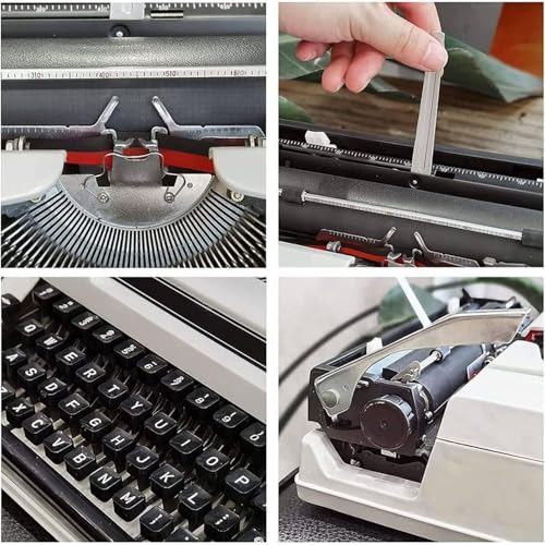 LSHFYV Manual Typewriter, Old Fashioned Typewriter, Retro Mechanical English Typewriters, Writing for Letters, Creative Writing, Crafts,White