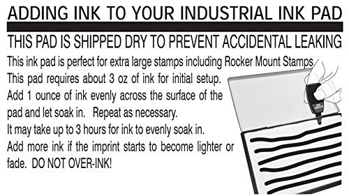 Uimprint Extra Large 8'' x 12'' Industrial Rubber Stamp Ink Pad in Metal Case, Red Stamp Pad